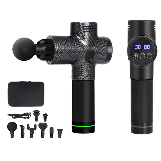 Vibration Muscle Massager with 8 Replacement Heads Percussion DeepTissue Massaging Tool
