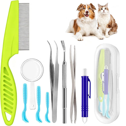 12 in 1 Stainless Steel Tick Removal Tool Kit