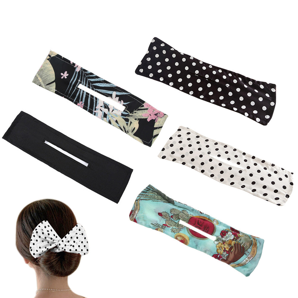 5-Pack Deft Hair Bun Maker Bows for Women and Girls Easy Hairstyling Tool