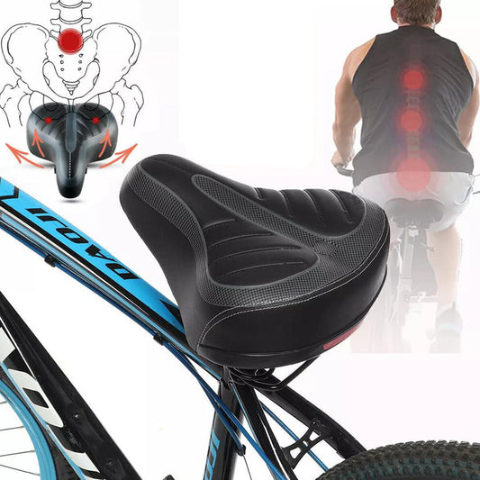 Bike Saddle Pad Wide Big Bum Soft Cruiser Bicycle Seat Air Cushion