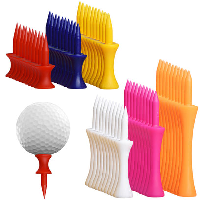 60Pcs Set Plastic Golf Castle Tees Step Down Colorful Tees for Practice