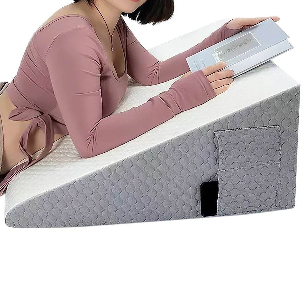 Vacuum Packed Triangular Wedge Pillow for Sleeping and Body Support