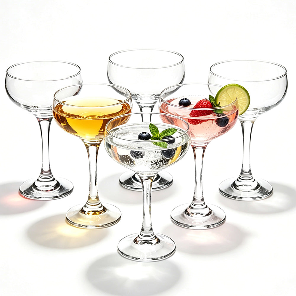 6Piece Martini Coupe Cocktail Glass Set 235ml