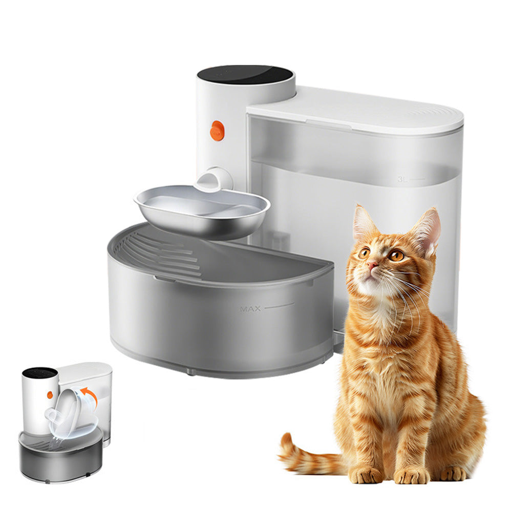 Smart Automatic Pet Water Fountain ¨C Stainless Steel Bowl Rechargeable Dispenser