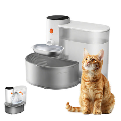 Smart Automatic Pet Water Fountain ¨C Stainless Steel Bowl Rechargeable Dispenser