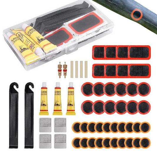 55 Pieces Set Bicycle Puncture Repair Tools for Tire Tube Patch Fix