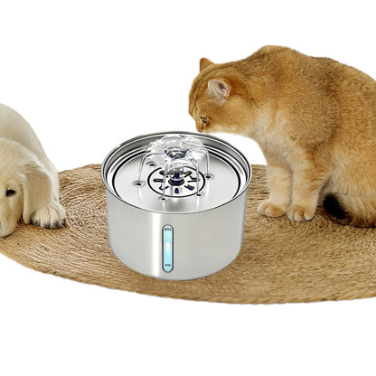 3L Stainless Steel Cat Water Fountain ¨C Automatic Electric Pet Drinking Dispenser for Cats and Dogs