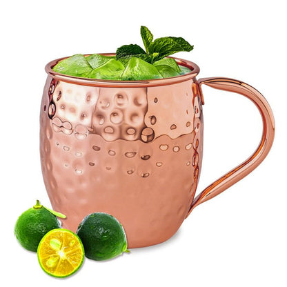 Copper Moscow Mule Mug 530ml Hammered Cocktail Beer Mug
