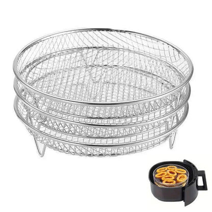3Pcs Stainless Steel Stackable Air Fryer Cooking Racks