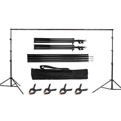 Heavy-Duty Adjustable Backdrop Stand Photo Studio Background Crossbar Kit for Weddings Parties