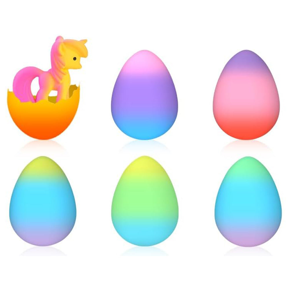 6PCS Unicorn Hatching Rainbow Eggs ¨C Magic Growing Toy Set for Kids