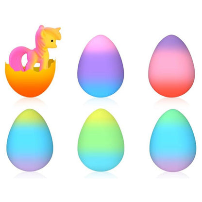 6PCS Unicorn Hatching Rainbow Eggs ¨C Magic Growing Toy Set for Kids