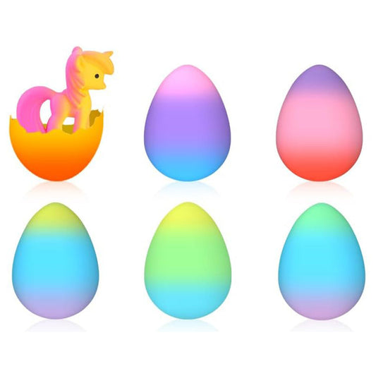 6PCS Unicorn Hatching Rainbow Eggs ¨C Magic Growing Toy Set for Kids
