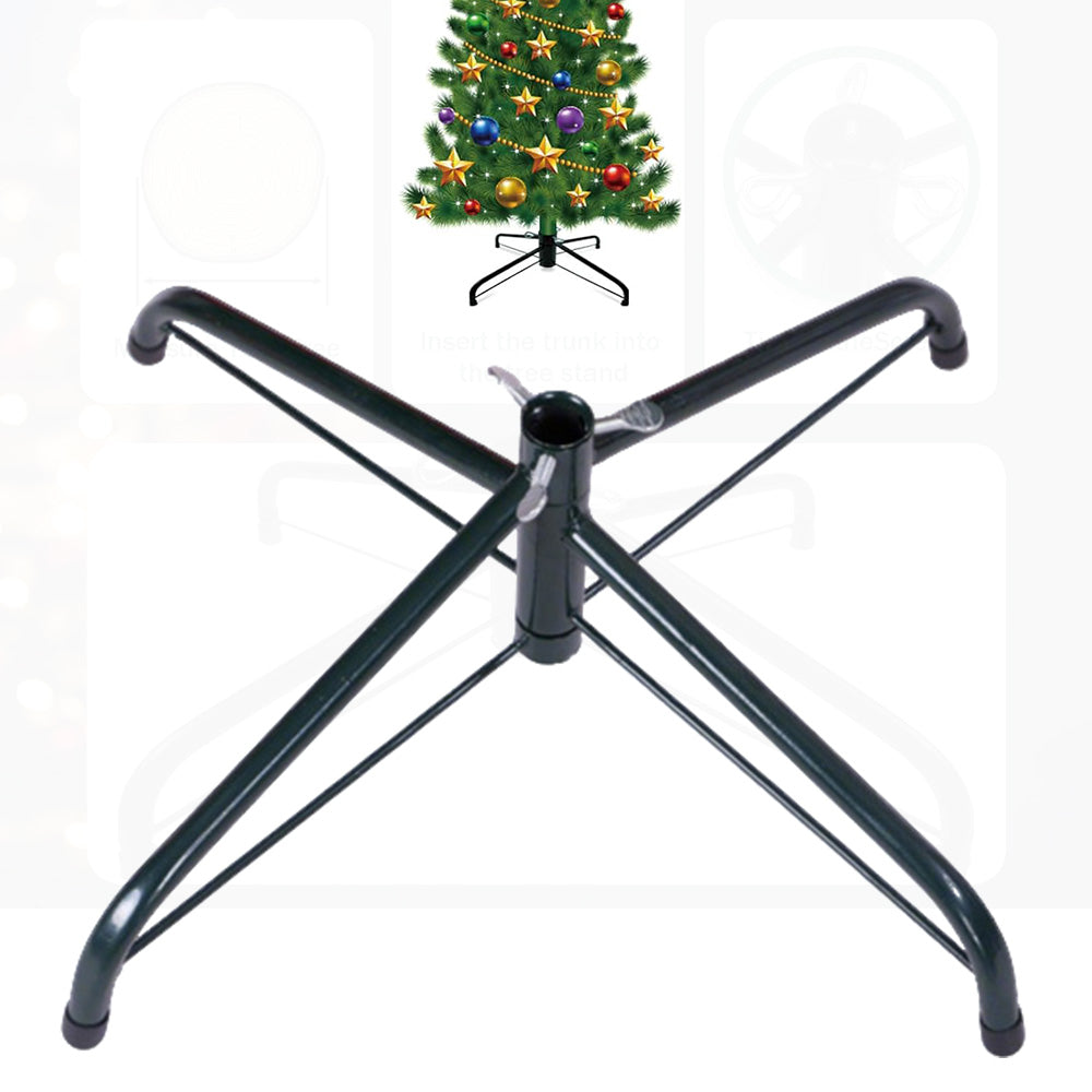 Metal Christmas Tree Stand with Folding Base Support for Artificial Holiday Tree