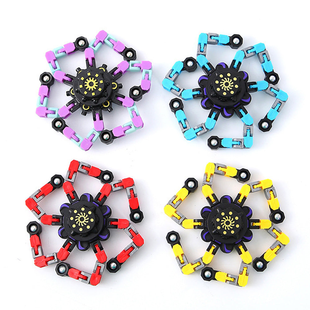 4PCS Transformable Mechanical Gyro Fidget Spinner Toy for Kids