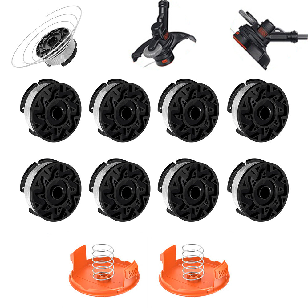12 Piece AF 100 Replacement Spool Set for Black Decker Grass Trimmer