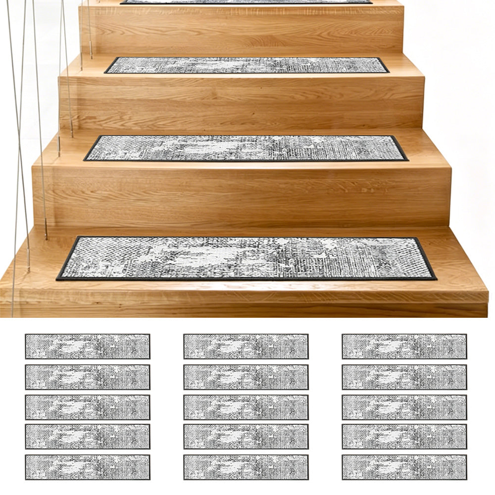 15Pcs Boho Non Slip Stair Tread Floor Mats