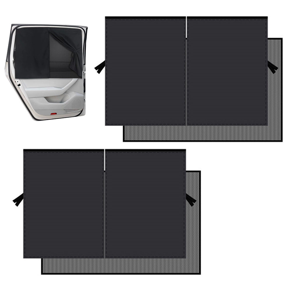 2PCS Car Window Sun Shades Double Layer Magnetic Rear Window Privacy Cover