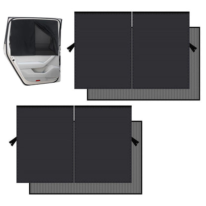 2PCS Car Window Sun Shades Double Layer Magnetic Rear Window Privacy Cover