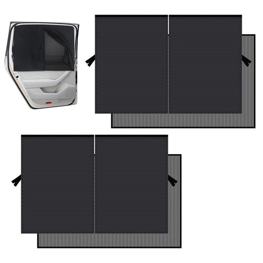 2PCS Car Window Sun Shades Double Layer Magnetic Rear Window Privacy Cover
