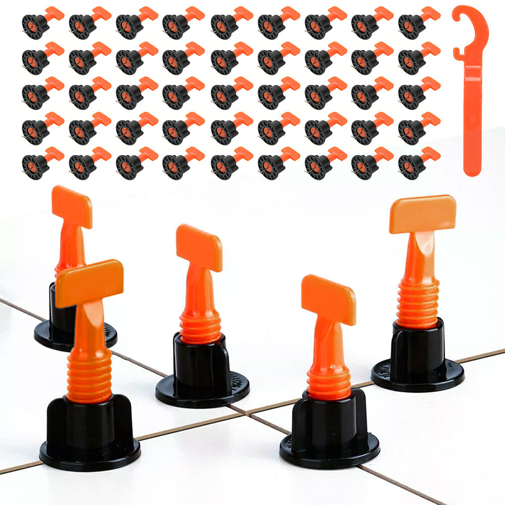 50 PCS Tile Leveling System Kit with Wrench