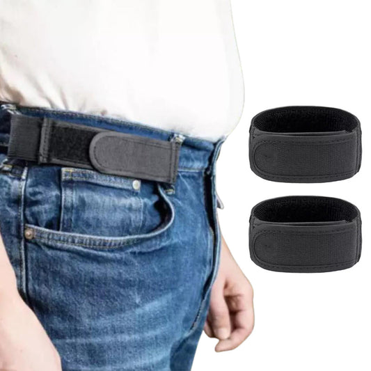 2Pcs Unisex Elastic Belt Waist Belt Fits 1.5 Inch Belt Loops