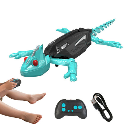 RC Wall Climbing Chameleon Toy with LED Eyes Electric Lizard for Kids Gift