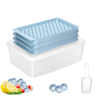 104 Grid Ice Ball Tray with Storage Bin and Scoop