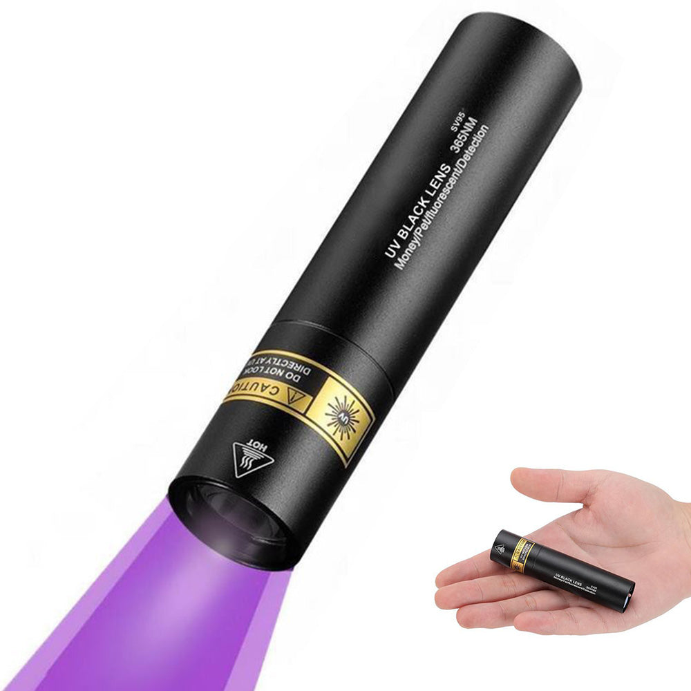 Portable UV Flashlight with USB-C Rechargeable Blacklight for Pet Stains,  Resin Curing