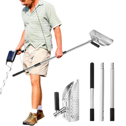 Detachable Metal Detector Sand Scoop Stainless Steel Sand Sifter Shovel