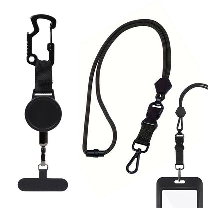 Multi-Function Retractable Carabiner with Lanyard