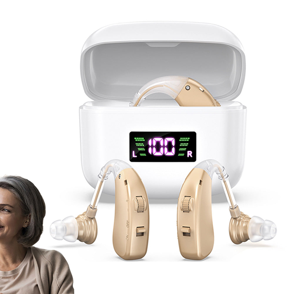 Rechargeable Hearing Aids Sound Amplifier with Noise Canceling Function for Weak Hearing Seniors