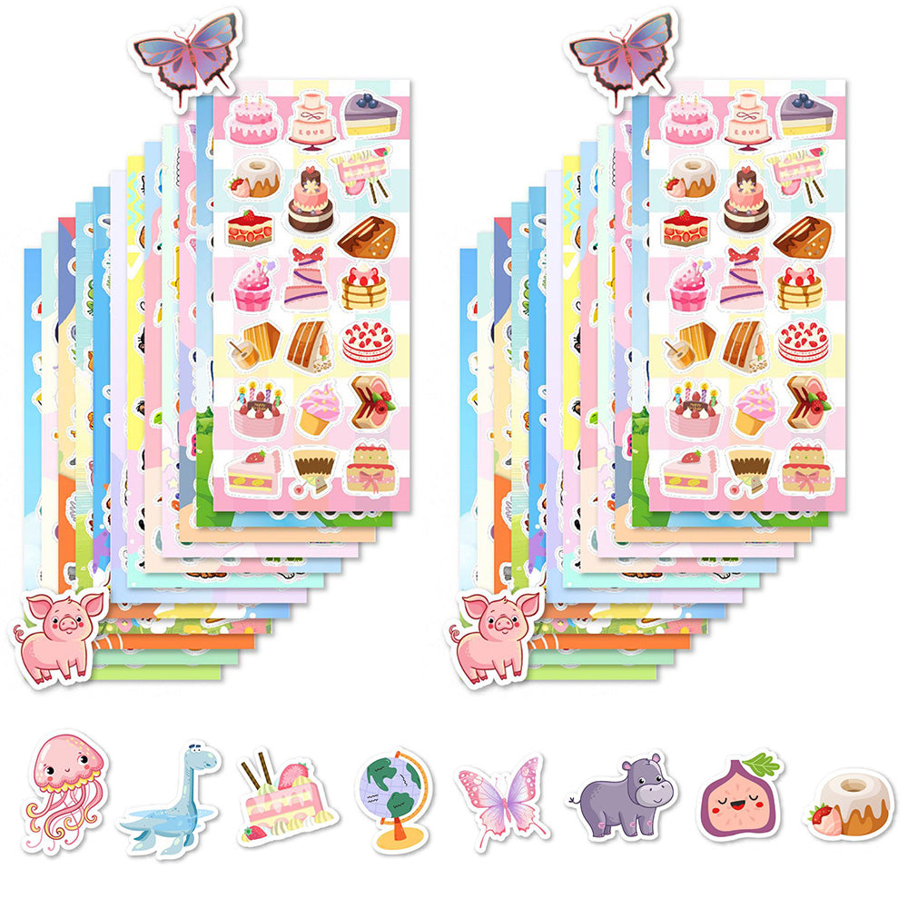 24 Sheets Cute Stickers