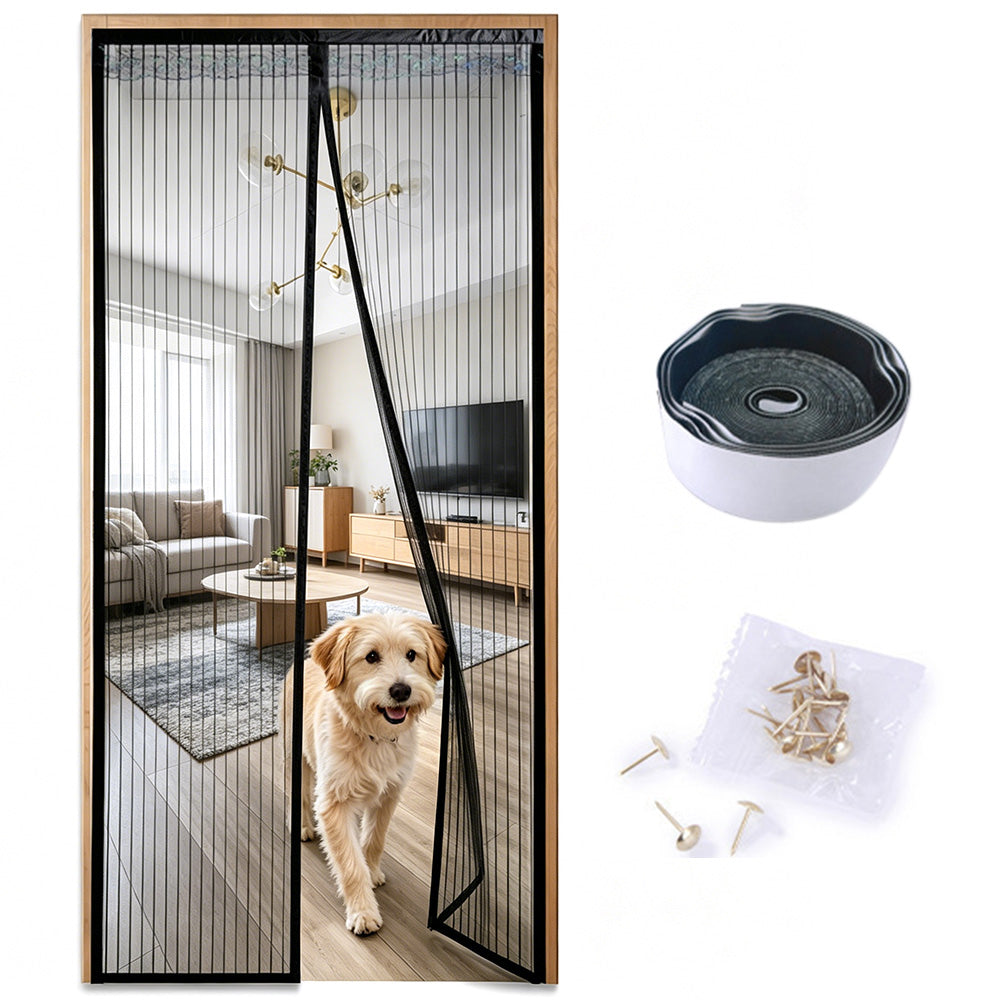 No-Drill Attraction Mosquito Screen Door Curtain