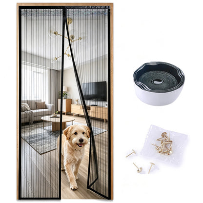 No-Drill Attraction Mosquito Screen Door Curtain