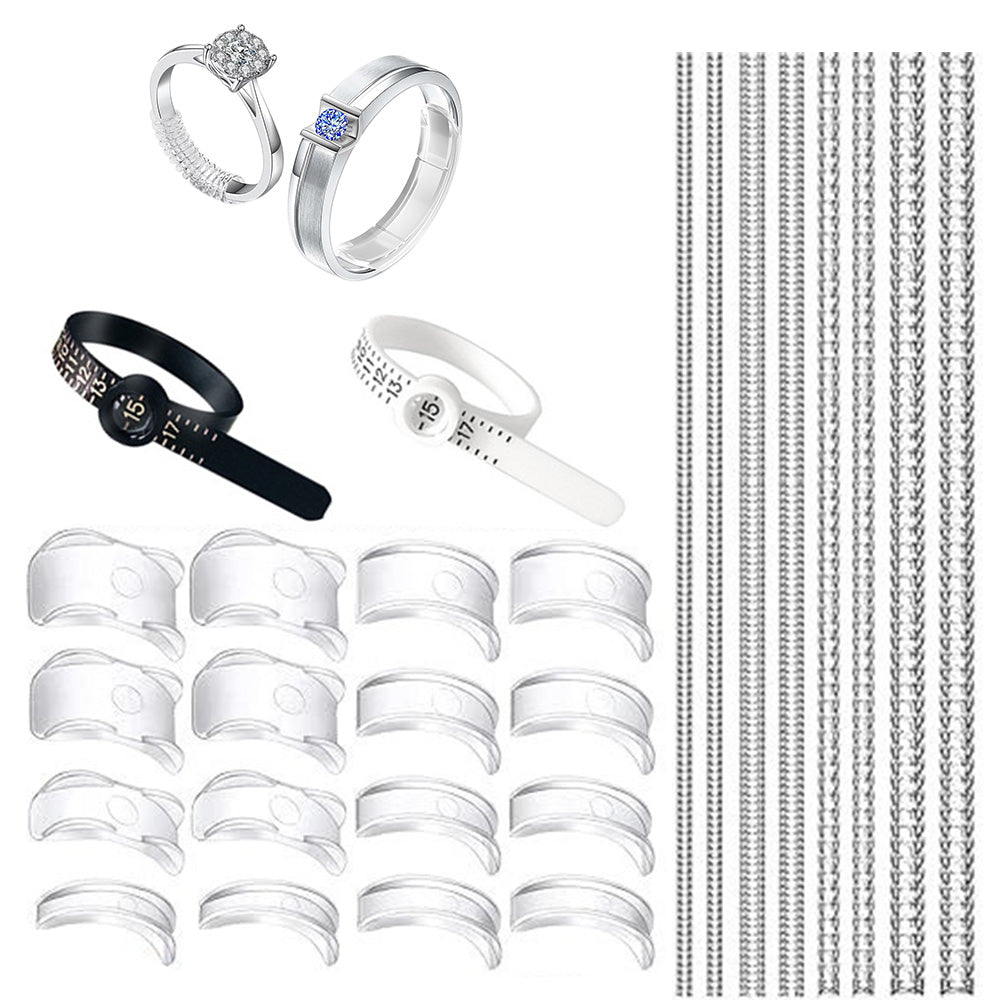 26Pcs Ring Sizers for Loose Rings Invisible Ring Guards Spacer Adjuster for Men and Women