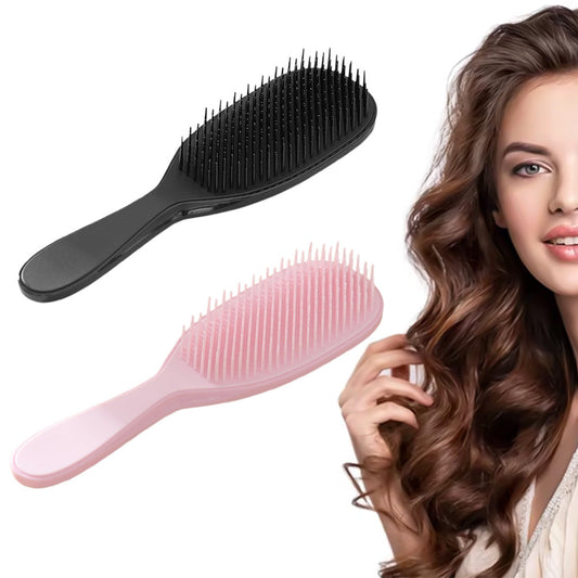 2Pcs Set Detangler Hair Brush Effortlessly Eliminate Knots and Reduce Breakage for Wet and Dry Hair