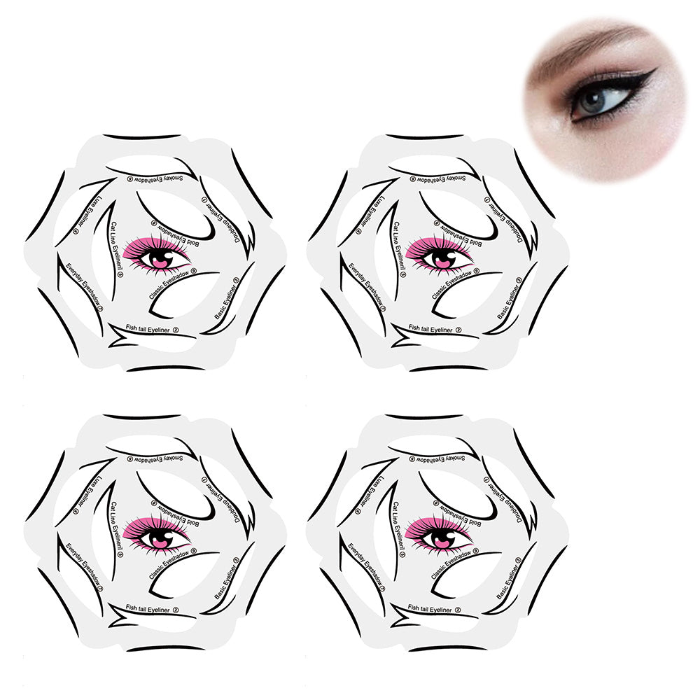 4Piece Transparent Reusable Eye Shadow Stencil