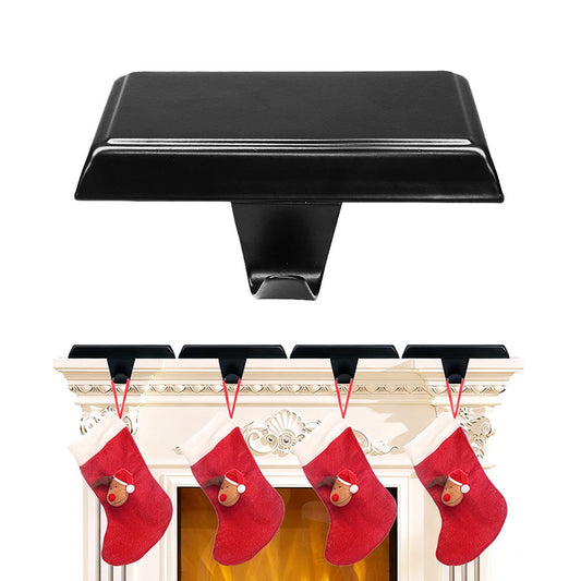 Set of 4 Metal Christmas Stocking Holders for Mantle Table and Window Display