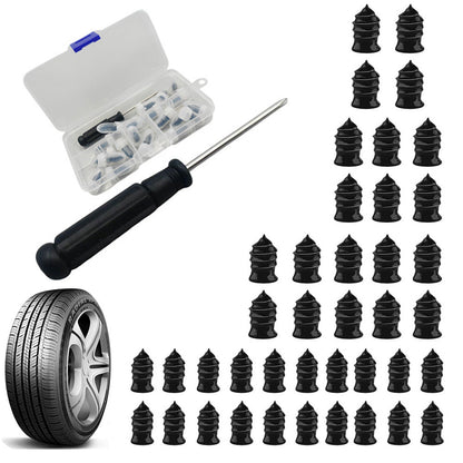 41PCS Tire Repair Rubber Studs Set Vacuum Tyre Nail Kit for Cars