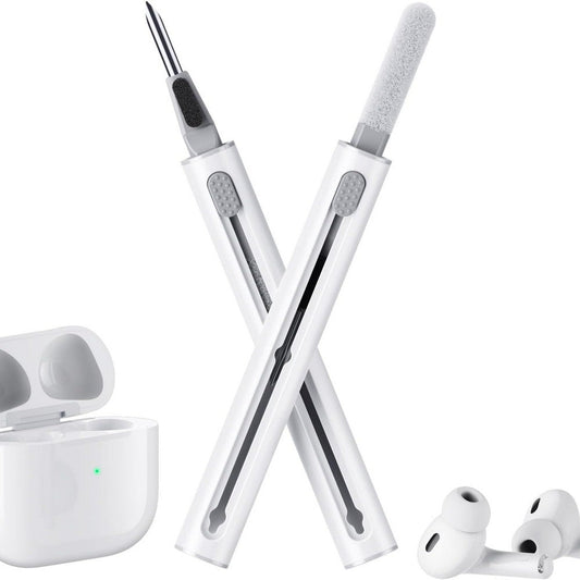 2 Set of Multi-Function Cleaning Kit for Bluetooth Earphones Pen Shape with Flocking Sponge for Digital Devices