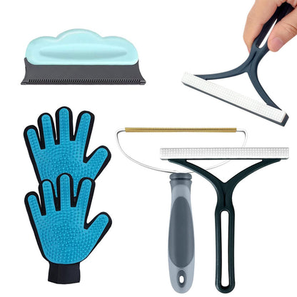 5Pcs Set Pet Hair Removers Dog Cat Hair Lint Removal Tool for Carpets Clothes Furniture Car Upholstery