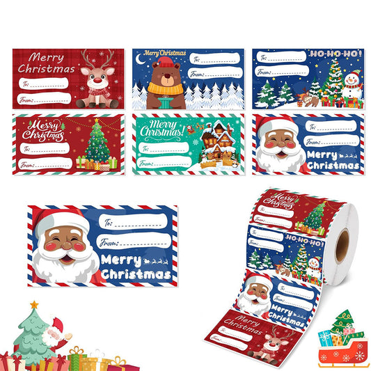 240PCS Cartoon Christmas Gift Tags Decorations for Wrapping Presents