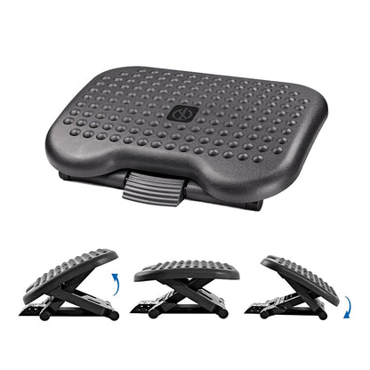 3-Height Adjustable Under Desk Footrest Foot Stool Under Desk