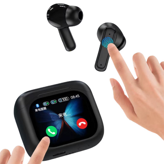 Bluetooth 5.3 Wireless Earbuds Multifunctional Touch Screen LCD Screen Headphone
