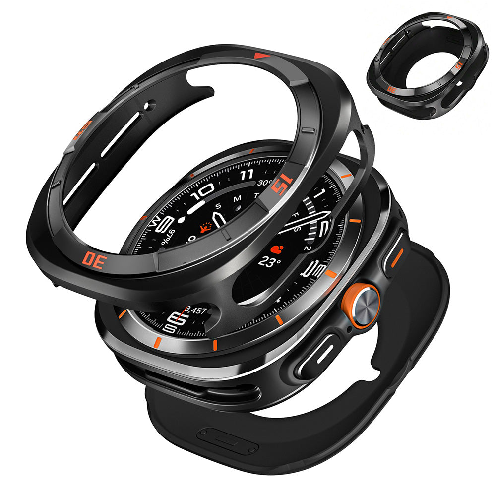 Full Cover Case and Glass Protector for Samsung Galaxy Watch Ultra 47mm - Black