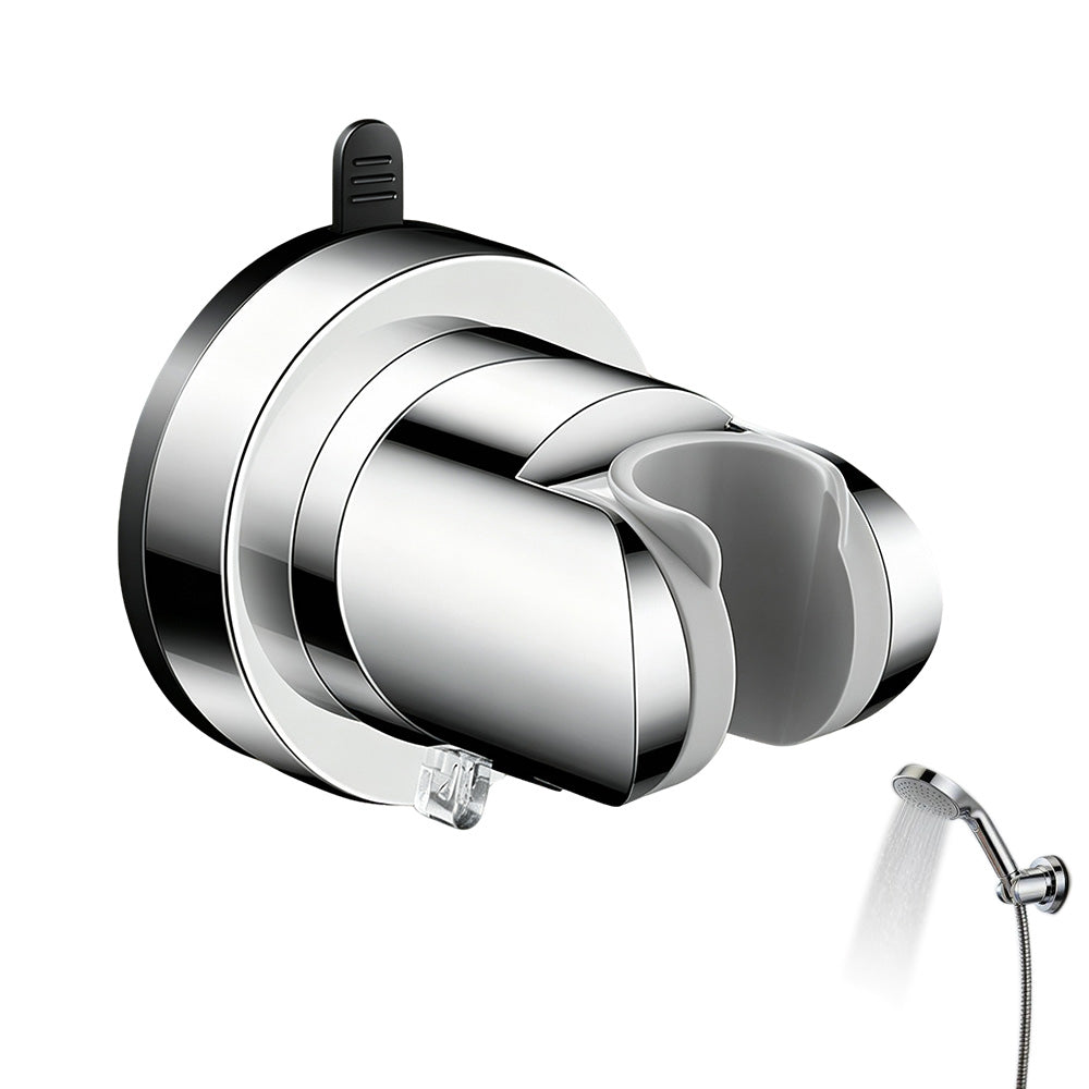Adjustable Vacuum Suction Shower Head Holder with No Drill Mount - Silver