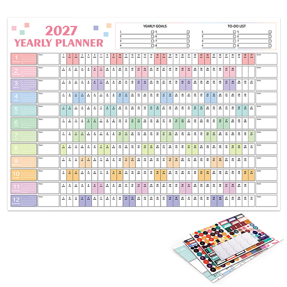 2027 Full Year Wall Calendar - Style2