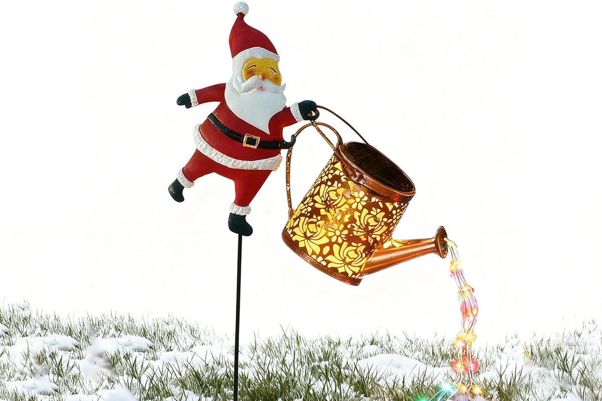 Solar Santa Claus Garden Stake Light Outdoor Christmas Yard Decoration