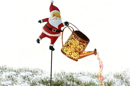 Solar Santa Claus Garden Stake Light Outdoor Christmas Yard Decoration